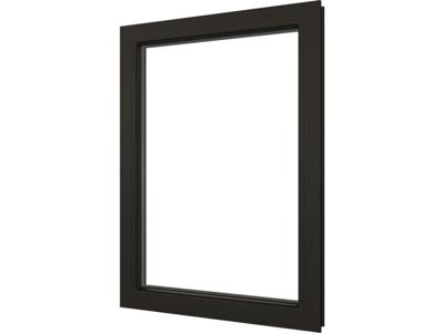 Trendhout Vast raamkozijn meranti - 77,4x107,4 cm - zwart- - - Trendhout