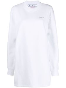 Off-White robe-sweat à imprimé Arrow - Blanc