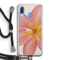 Pink Ellila Flower: Samsung Galaxy A40 Transparant Hoesje met koord