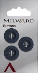 Milward Knoop Donkerblauw Mat 17mm (3 stuks)