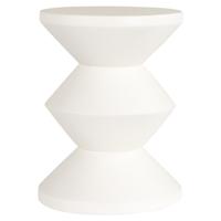 Richmond Ronde Bijzettafel 'Bloomstone' 35cm, kleur Wit