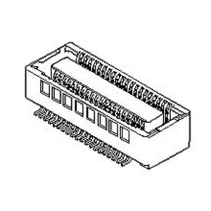 Molex 546840804 Female behuizing (board) Totaal aantal polen: 80 Inhoud: 1 stuk(s) Tape on Full reel