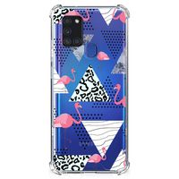 Samsung Galaxy A21s Case Anti-shock Flamingo Triangle - thumbnail