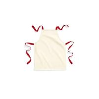 Keukenschort / kliederschort/ kookschort/ knutselschort/ kinderschort - creme wit/rood - Kinderen
