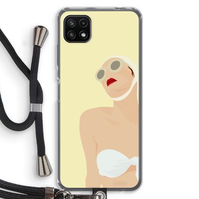 Summer: Samsung Galaxy A22 5G Transparant Hoesje met koord