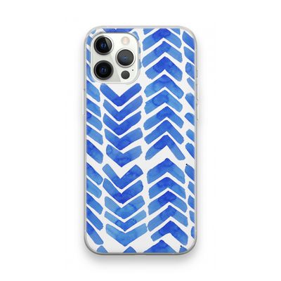 Blauwe pijlen: iPhone 12 Pro Max Transparant Hoesje