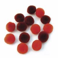 60x stuks Hobby balletjes rood 15 mm