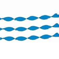 3x Lichtblauwe feestslingers crepepapier 6 meter - Feestslingers - thumbnail
