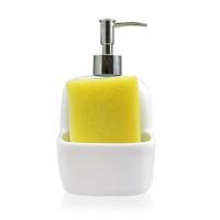 2-in-1 zeepdispenser voor het aanrecht Keramisch (9,4 x 17,8 x 10,5 cm)
