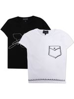 Emporio Armani Kids t-shirt à imprimé graphique (lot de deux) - Blanc