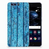 Huawei P10 Plus | Bumper Hoesje | Wood Blue
