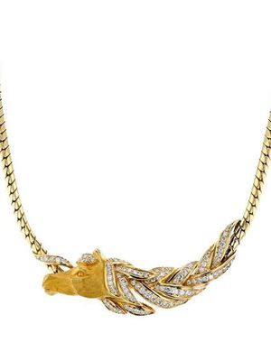 Fred collier à pendentif cheval orné de diamants