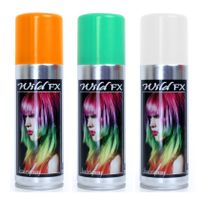 Set van 3x kleuren haarverf/haarspray van 125 ml - Groen, Oranje en Wit