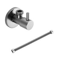 Hoekstopkraan SaniClear Iron | Met flexibele aansluitslang (30 cm) | 1/2x1/2" | Verouderd ijzer - Gunmetal