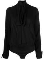 Sportmax blouse à détail de nœud - Noir