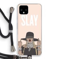 Slay All Day: Pixel 4 Transparant Hoesje met koord
