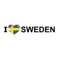 Sticker - I love Sweden - 19 x 4 cm - Zweden - landenthema