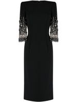 Jenny Packham robe mi-longue Bergman à détails de cristaux - Noir