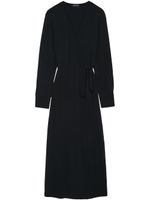 ANINE BING robe longue Helene à col v - Noir