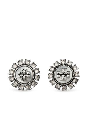 Tory Burch puces d'oreilles Kira serties de cristaux - Argent