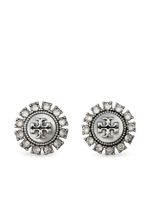 Tory Burch boucles d'oreilles Double-T serties de cristaux - Argent - thumbnail