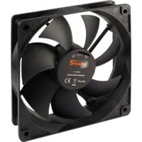 Inter-Tech f-120-s 120x120x25 mm case fan (zwart, 120 x 120 x 25 mm)