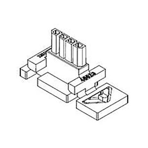 Molex 466230301 Female header, inbouw (standaard) Totaal aantal polen: 3 Inhoud: 1 stuk(s) Bulk