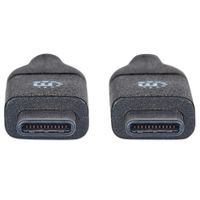 Manhattan USB-kabel USB 3.2 Gen2 (USB 3.1 Gen2) USB-C stekker, USB-C stekker 0.50 m Zwart 354899 - thumbnail