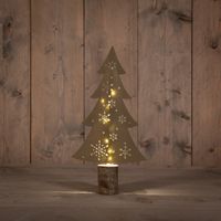 B.O. Paper Tree Gold 31 cm 10Led Warm White 2Xaa - Anna's Collection