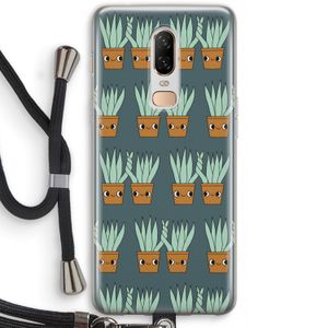 Sansevieria: OnePlus 6 Transparant Hoesje met koord