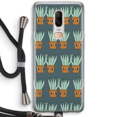 Sansevieria: OnePlus 6 Transparant Hoesje met koord