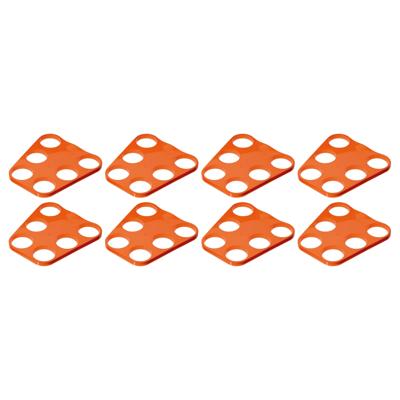 Bierglazen Dienblad - 8x - 6 glazen - oranje - bekerhouder - EK/ WK supporter - kunststof