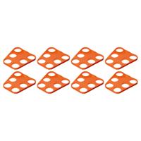 Bierglazen Dienblad - 8x - 6 glazen - oranje - bekerhouder - EK/ WK supporter - kunststof