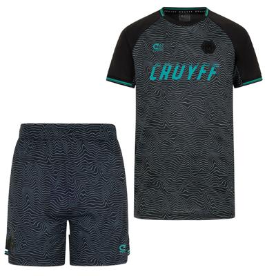 Cruyff Icon Zomerset Kids Zwart Turquoise