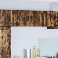Keukenkast 2 pcs Gerookt eiken 50 x 31 x 40 cm Bewerkt hout