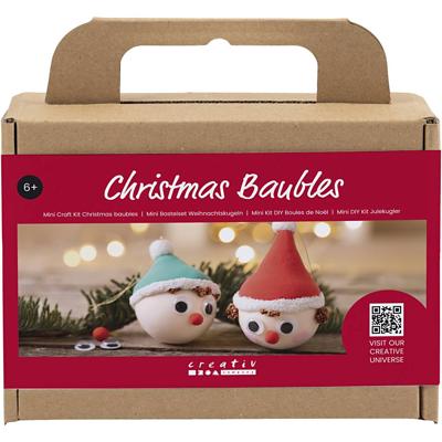 Creativ Company Mini hobbyset kerstballen, rode en groene kabouters, 1 doos