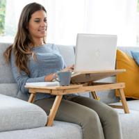 Bamboe Opklapbare Bijzettafel Lapwood InnovaGoods