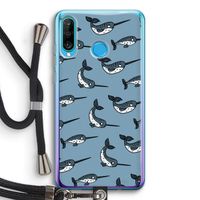 Narwhal: Huawei P30 Lite Transparant Hoesje met koord
