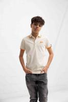 Malelions Signature Polo Kids Beige/Oranje - Maat 128 - Kleur: BeigeOranje | Soccerfanshop