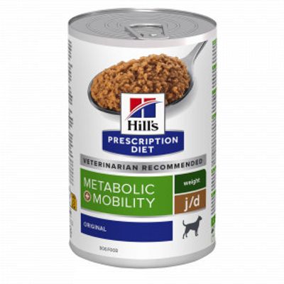 Hill&apos;s Prescription Diet J/D Weight Metabolic + Mobility nat hondenvoer blik 2 trays (24 x 370 g)