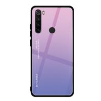 Voor Xiaomi Redmi Note 8 gradiënt kleur glas geval (licht paars)