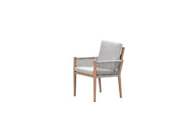 Sardinia dining tuinstoel teak look rope zand
