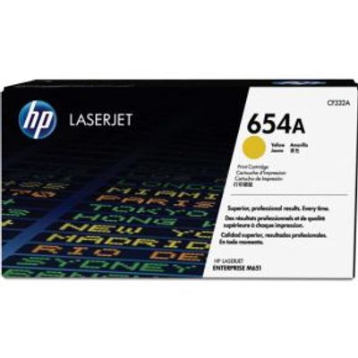 HP 654A Yellow Original LaserJet Toner Cartridge
