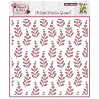 Nellie's Choice • stencil hart en blad 15x15cm