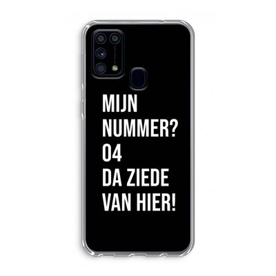 Da ziede van hier - Zwart: Samsung Galaxy M31 Transparant Hoesje