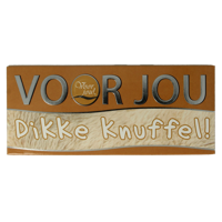Voor Jou! Wensreep melkchocolade knuffel 70 Gram