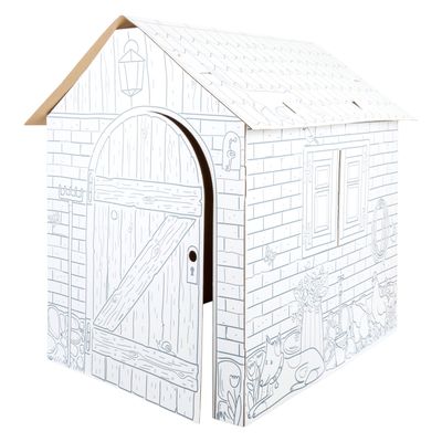 Small Foot - kartonnen speelhuis boerderij, 87x71x88cm