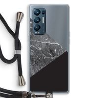Combinatie marmer: Oppo Find X3 Neo Transparant Hoesje met koord