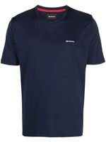Kiton t-shirt en coton à manches courtes - Bleu