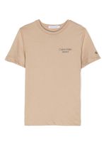 Calvin Klein Kids t-shirt en coton à logo imprimé - Marron